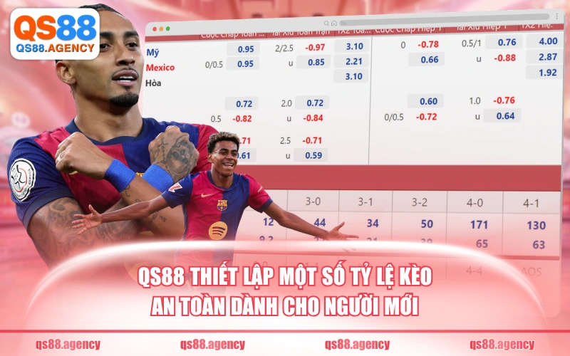 QS88 thiết lập một số tỷ lệ kèo an toàn dành cho người mới